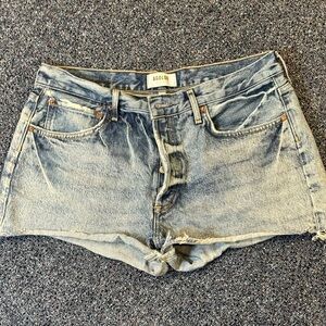 Agolde Faded Blue Jean Shorts